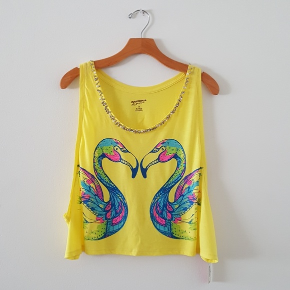 Adorable Tank with Painted Swans - Picture 2 of 4